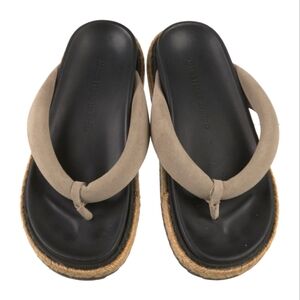 MADE IN ITALY - JAMES PERSE LEATHER  FLIP FLOPS